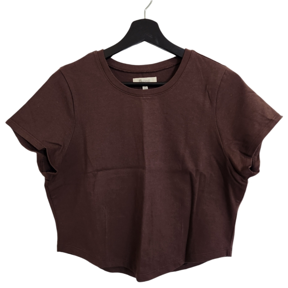 NWT Madewell Heavyweight Brown Cotton T-shirt Size Medium
